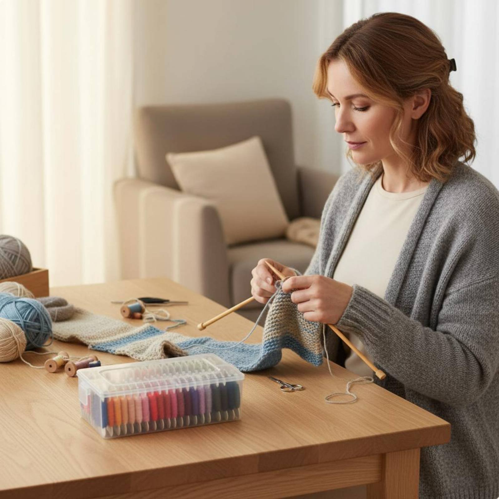 Embroidery Kit Set - 자수 스티칭 실 키트 다양한 색상의