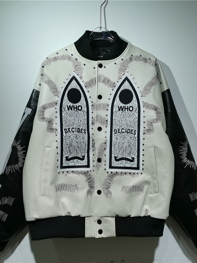 Embroidery Gothic - 고딕 토템 자수 리벳과 라인스톤 이중