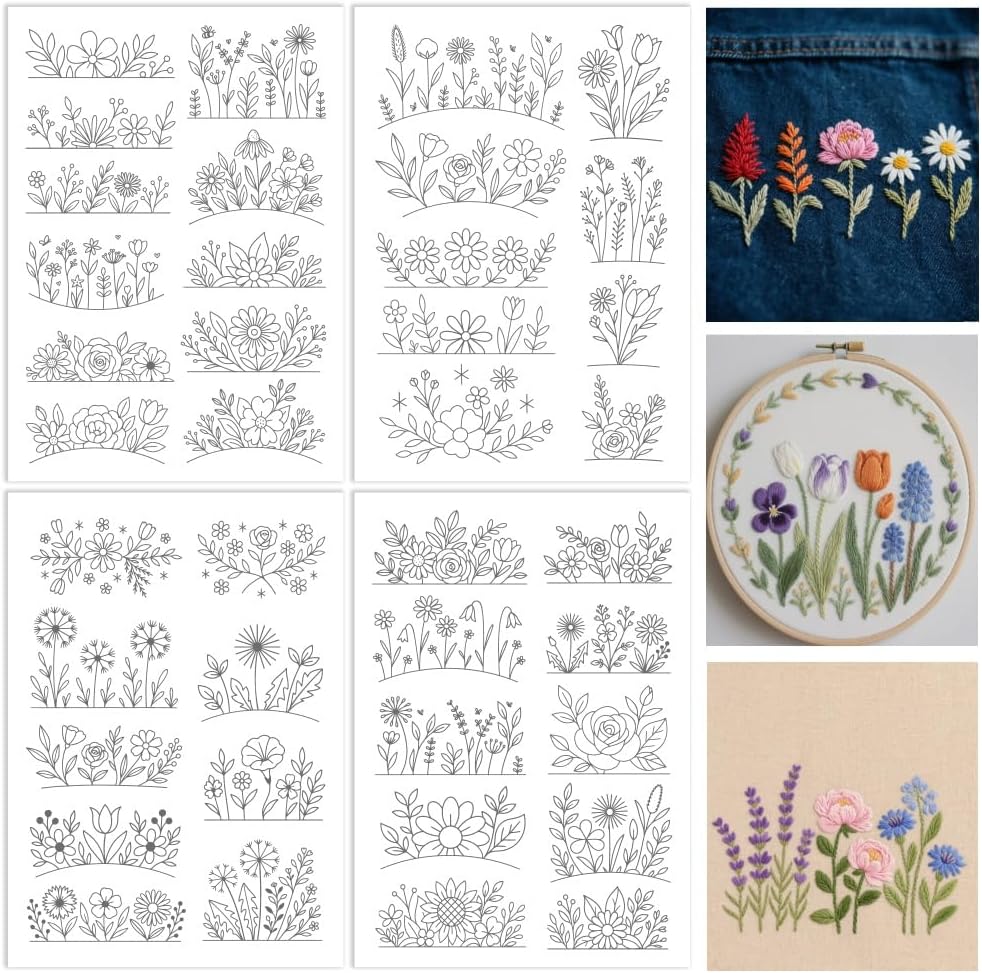 Embroidery Paper - 꽃 자수용 수용성 안정제, 자수용 종이,