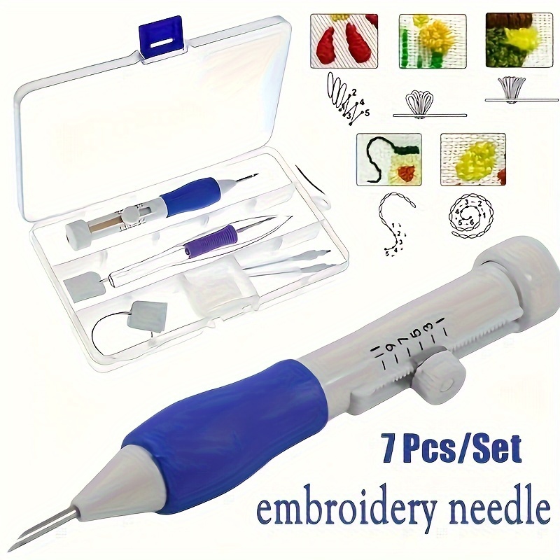 Embroidery Kit Set - 7피스 자수 펀치 니들 바느질 도구