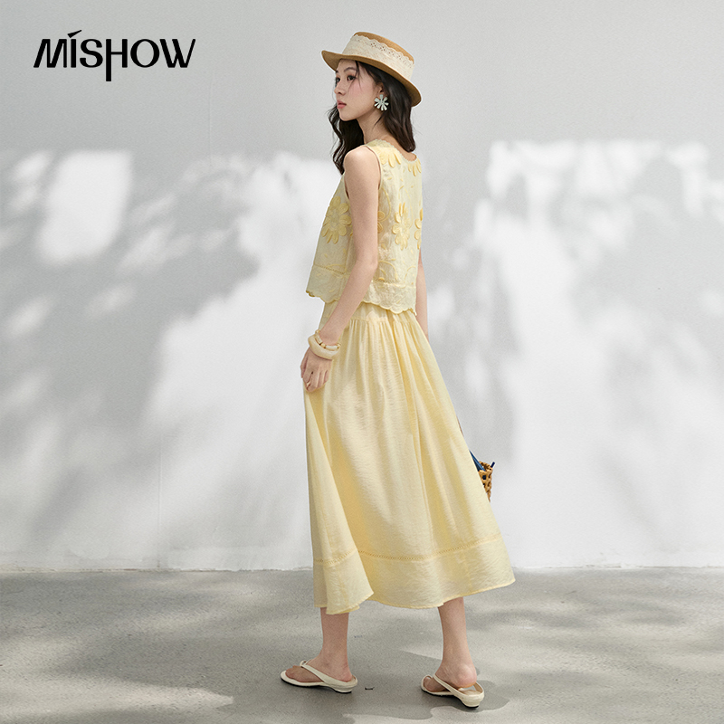 MISHOW 프랑스 꽃 자수 블라우스 솔리드 스커트 세 - Embroidery Blouse 리뷰 및 가격