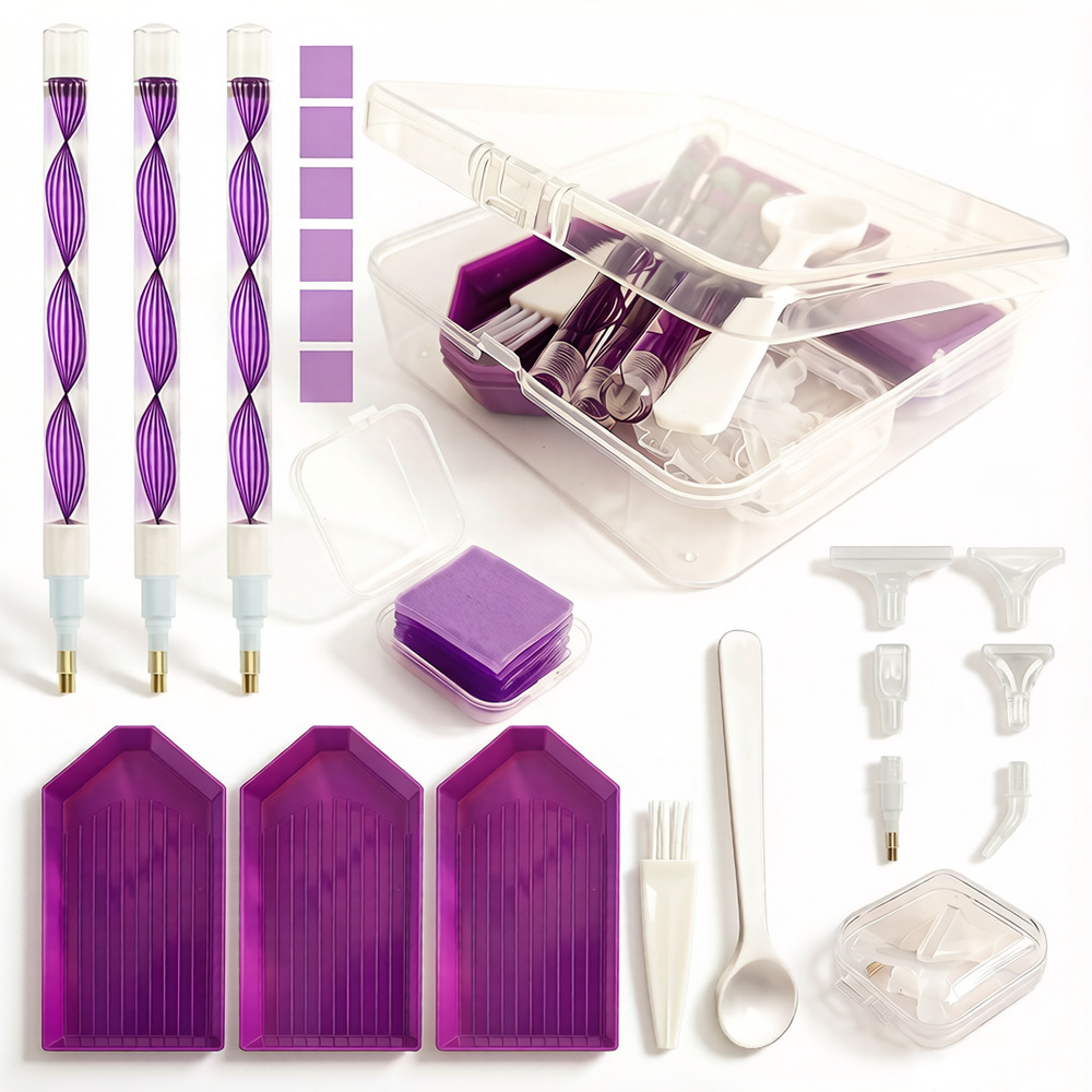 DIY 다이아몬드 페인팅 도구 키트 4색 보관함 트레이 - Embroidery Kit Set 리뷰 및 가격