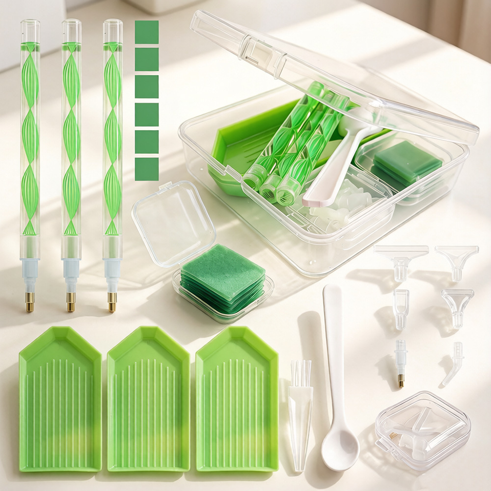 DIY 다이아몬드 페인팅 도구 키트 4색 보관함 트레이 - Embroidery Kit Set 리뷰 및 가격