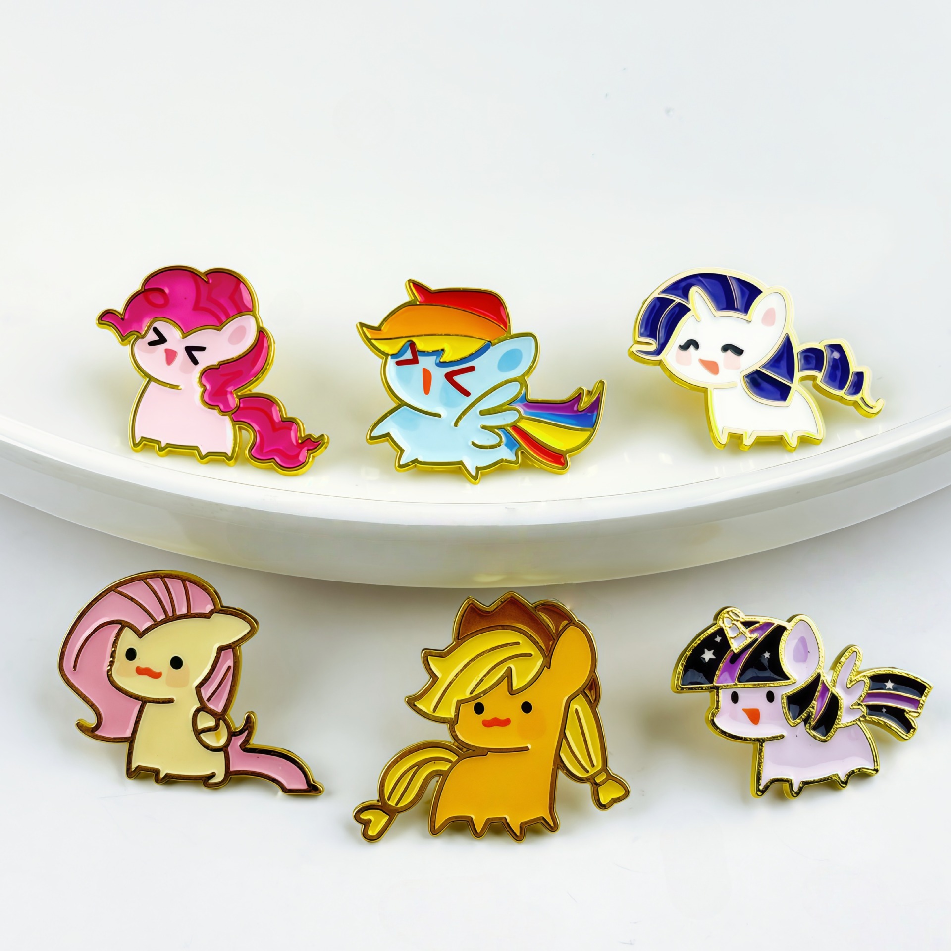 마이 리틀 포니 포니 만화 금속 브로치 귀여운 유니콘  - Embroidery Illustration 리뷰 및 가격