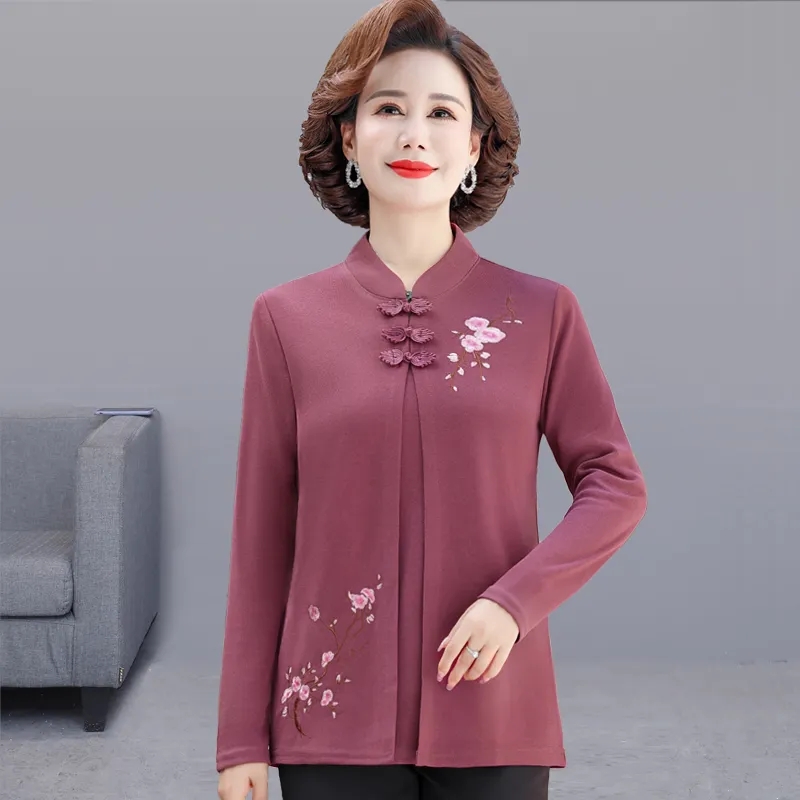 중년 여성 자수 가디건 셔츠 봄 가을 큰 사이즈 페이크 - Embroidery Cardigan 리뷰 및 가격