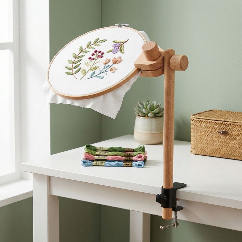 너도밤나무 자수 프레임 랩 스탠드 360도 회전 조절  - Embroidery Hoop Stand 리뷰 및 가격