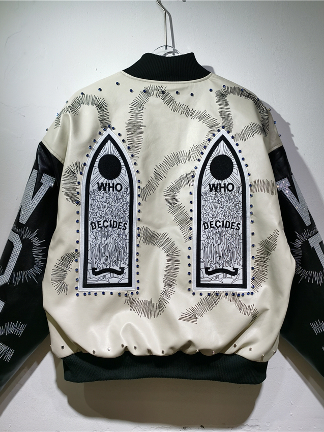 고딕 토템 자수 리벳과 라인스톤 이중 공예 모터사이클  - Embroidery Gothic 리뷰 및 가격