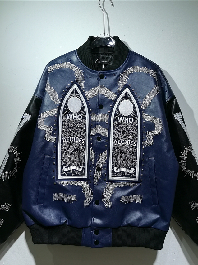 고딕 토템 자수 리벳과 라인스톤 이중 공예 모터사이클  - Embroidery Gothic 리뷰 및 가격