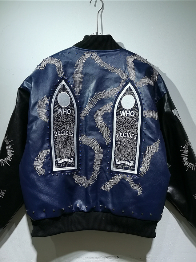 고딕 토템 자수 리벳과 라인스톤 이중 공예 모터사이클  - Embroidery Gothic 리뷰 및 가격