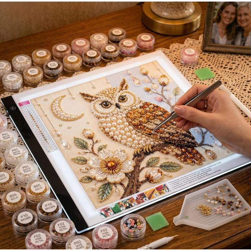 버드 펄 아트 DIY 키트 카디널 버드 비즈 & 진주  - Embroidery Kit Set 리뷰 및 가격