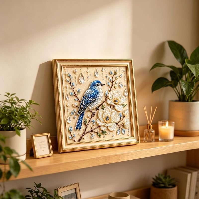 버드 펄 아트 DIY 키트 카디널 버드 비즈 & 진주  - Embroidery Kit Set 리뷰 및 가격