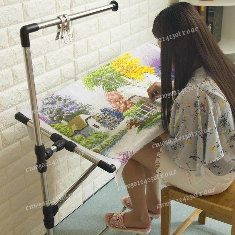 조절 가능한 십자수 프레임 스탠드, 대형 자수틀 홀더  - Embroidery Hoop Stand 리뷰 및 가격