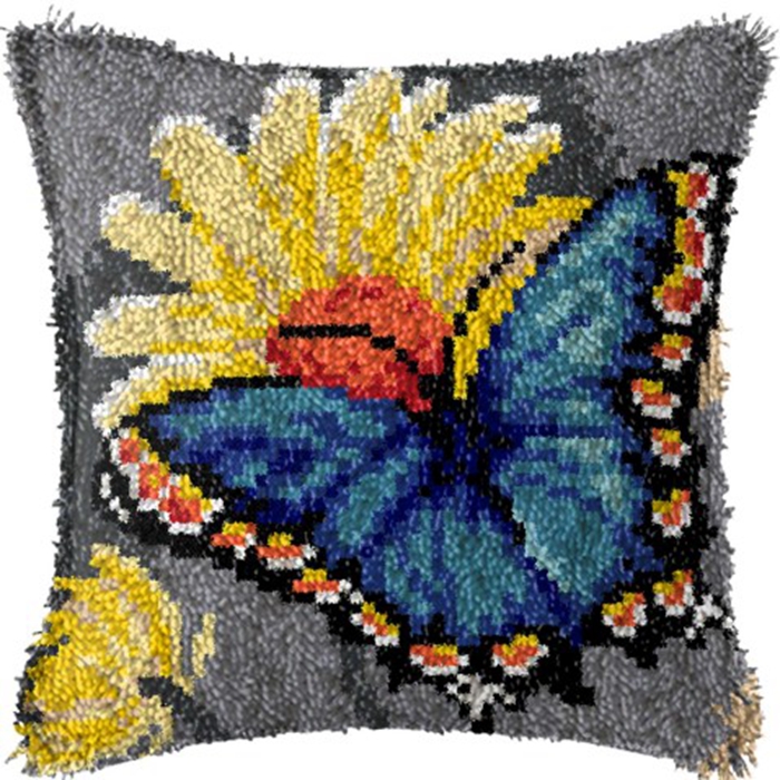 스미르나 플라워 래치 훅 키트 매트 쿠션 베개 DIY  - Embroidery Paper 리뷰 및 가격