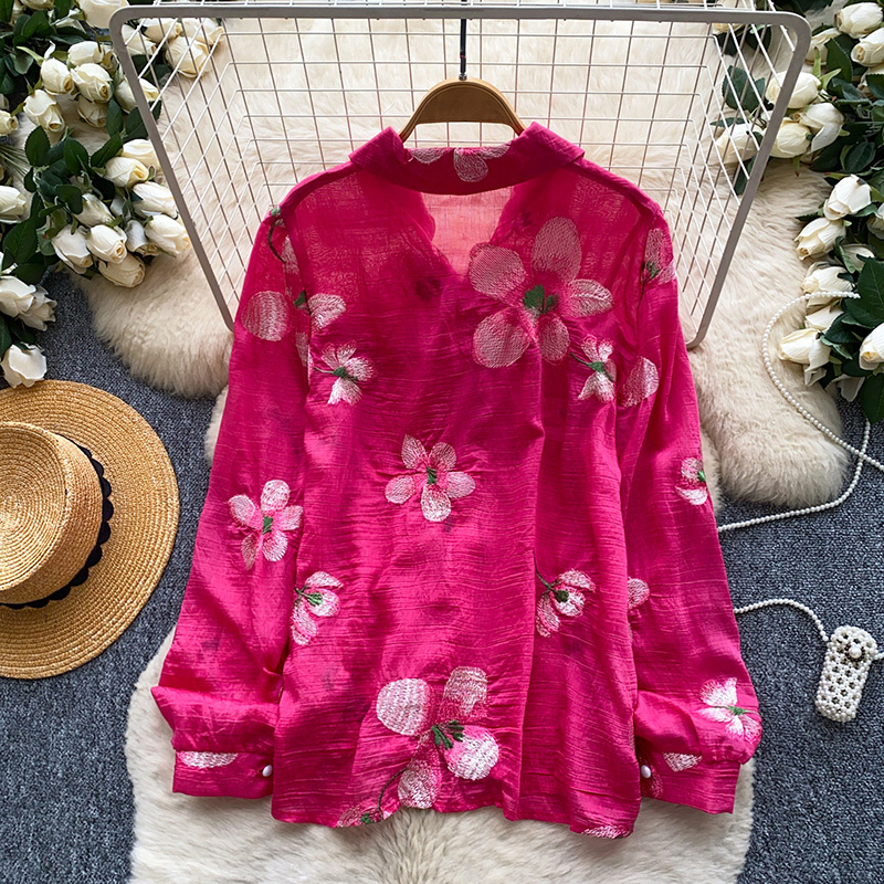한국 스타일 꽃 자수 카디건 여성 여름 루즈핏 통기성  - Embroidery Cardigan 리뷰 및 가격