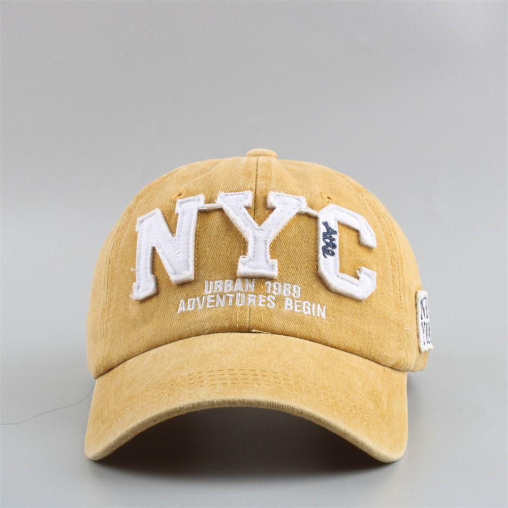 뉴욕 NYC 자수 야구 모자 조정 가능한 코튼 워시 스 - Embroidery Nyc 리뷰 및 가격