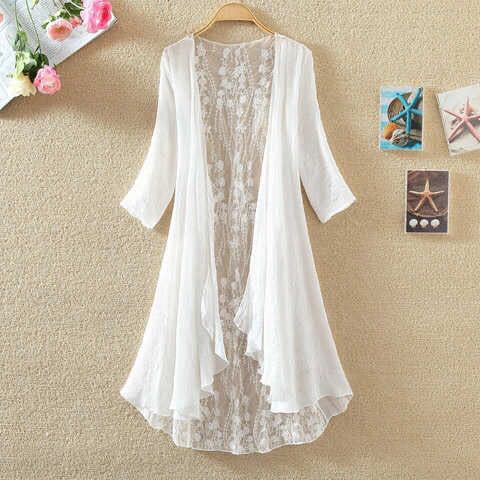 Boho Holiday Beach 여름 카디건 여성 레 - Embroidery Cardigan 리뷰 및 가격