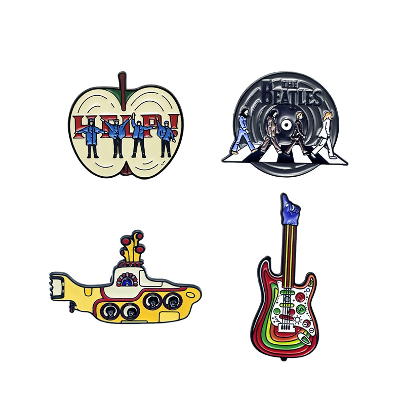 록 밴드 빈티지 크로스 에나멜 핀 레인보우 일렉트릭 기 - Embroidery Icon 리뷰 및 가격
