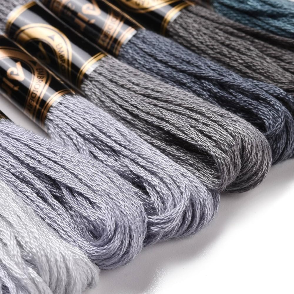 8 Skeins 70 야드 회색 우정 팔찌 문자열 자수 - Embroidery Computer 리뷰 및 가격