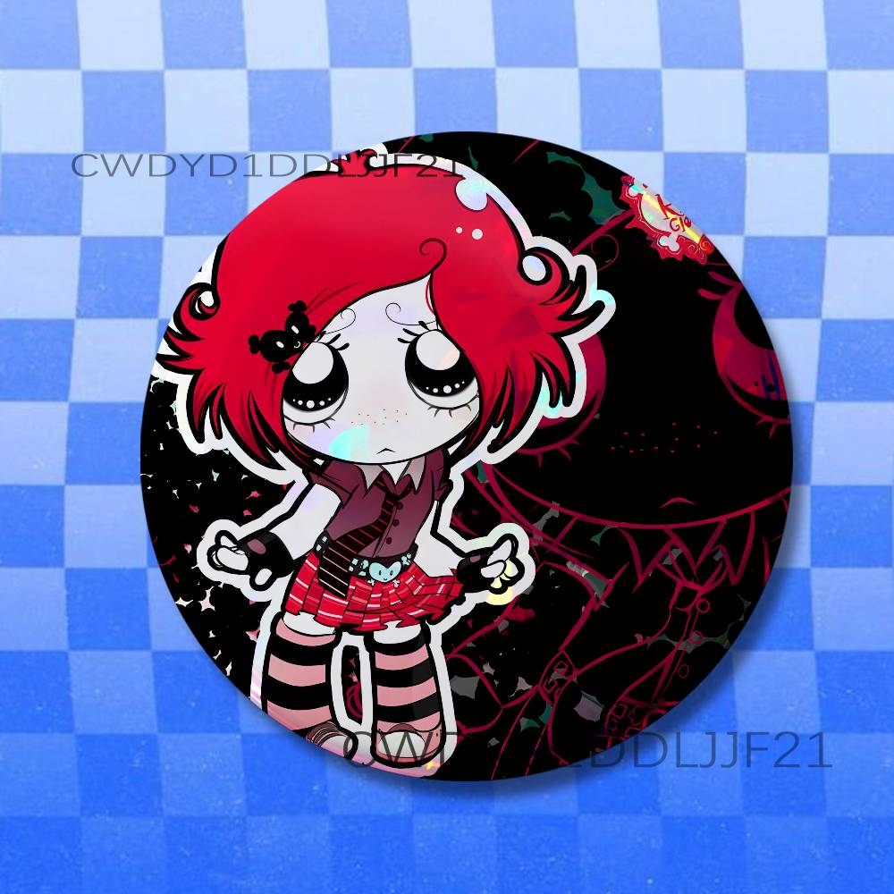 R-Ruby Gloom 고딕 배지 브로치 피규어 옷깃  - Embroidery Gothic 리뷰 및 가격