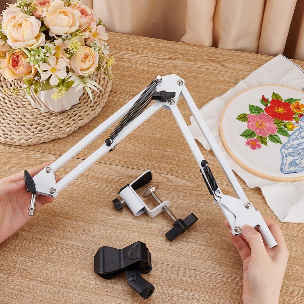 화이트 자수 테이블 스탠드 키트, 8mm 홀 핸드 자수 - Embroidery Hoop Stand 리뷰 및 가격