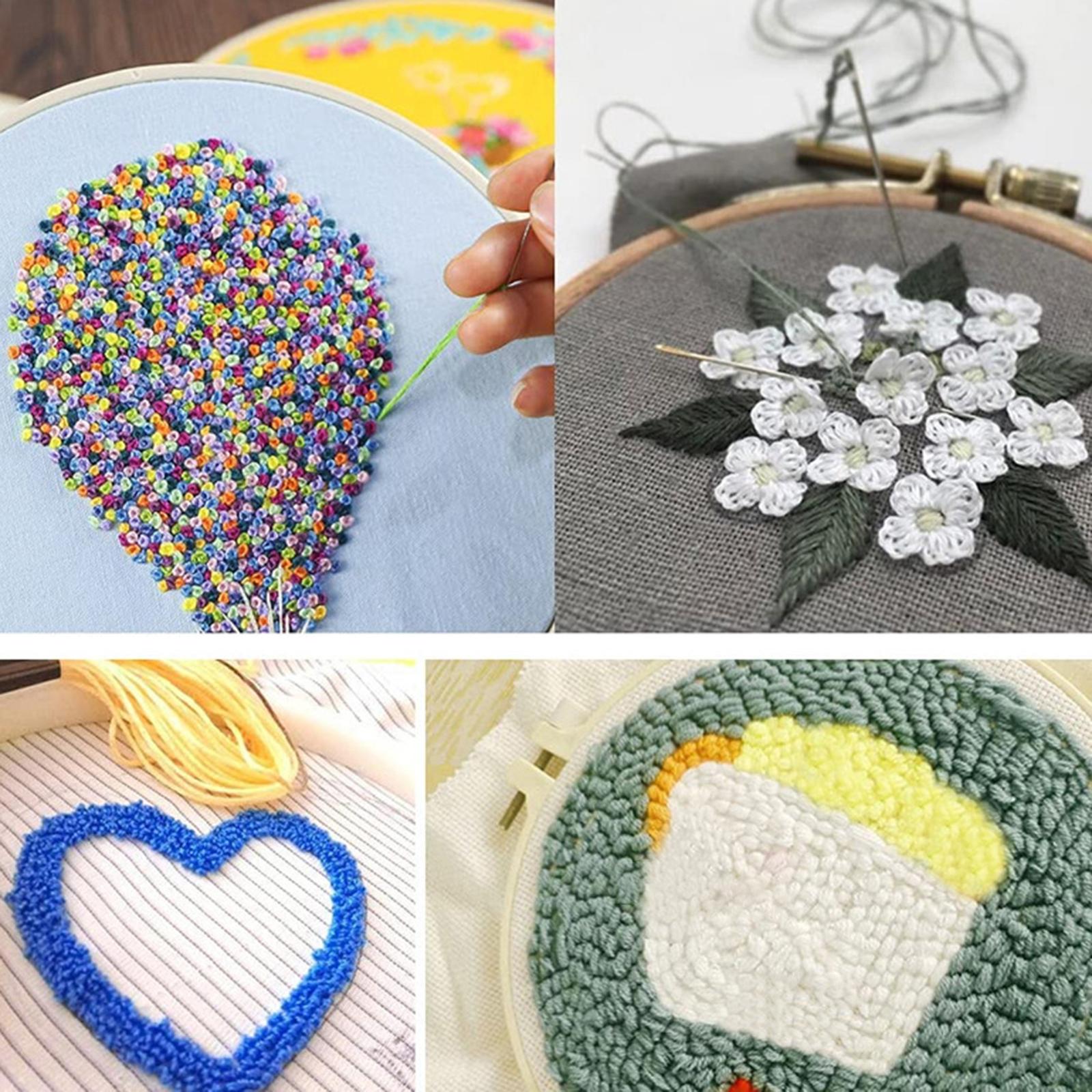 펀치 니들 자수 키트, 다채로운 플라스틱 철제 직조 도 - Embroidery Kit Set 리뷰 및 가격
