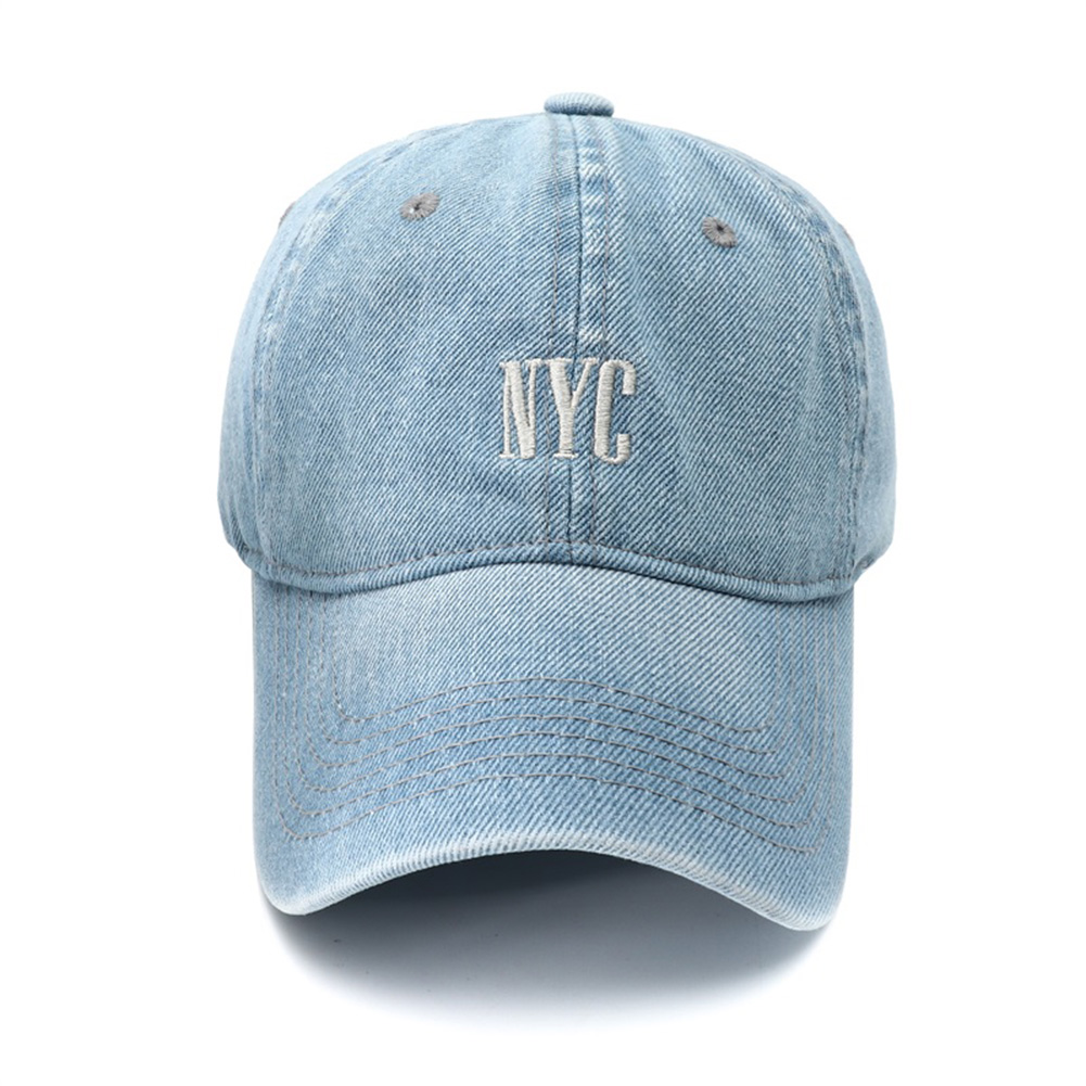 유니섹스 빈티지 NYC 자수 워싱 데님 야구 모자 조절 - Embroidery Nyc 리뷰 및 가격