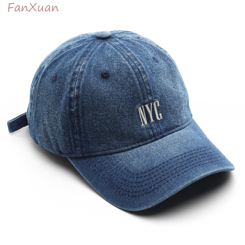 남녀공용 클래식 레트로 데님 야구 모자, NYC 글자  - Embroidery Nyc 리뷰 및 가격