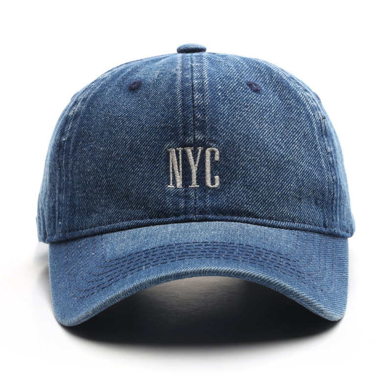 남녀공용 클래식 레트로 데님 야구 모자, NYC 글자  - Embroidery Nyc 리뷰 및 가격