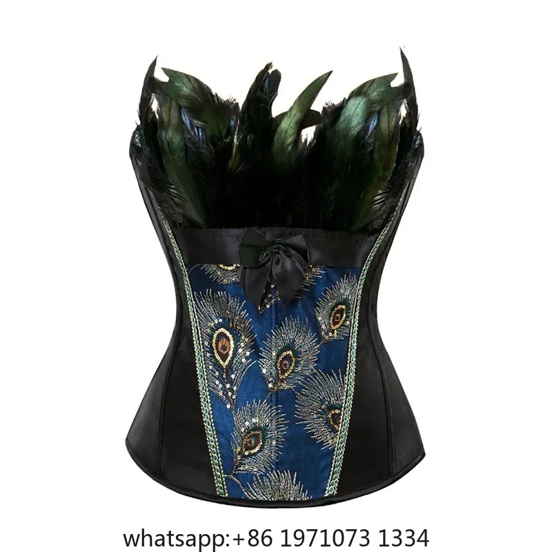 코다투스 코르셋과 뷔스티에 공작새 자수 프린세스 버레스 - Embroidery Gothic 리뷰 및 가격