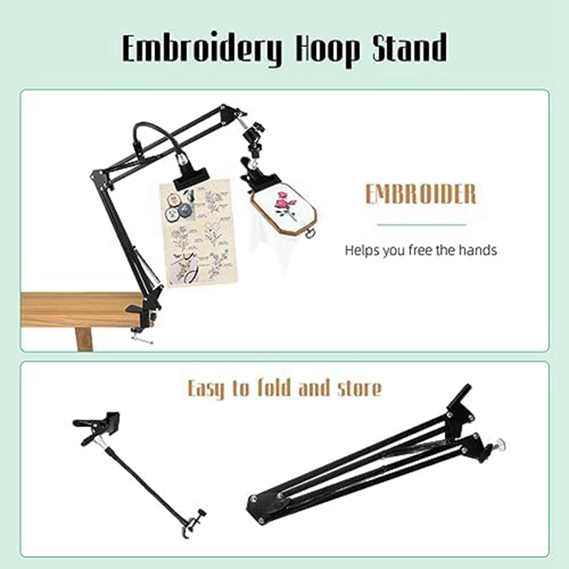 자수틀 스탠드: 360도 조절 가능한 금속 자수틀 스탠 - Embroidery Hoop Stand 리뷰 및 가격
