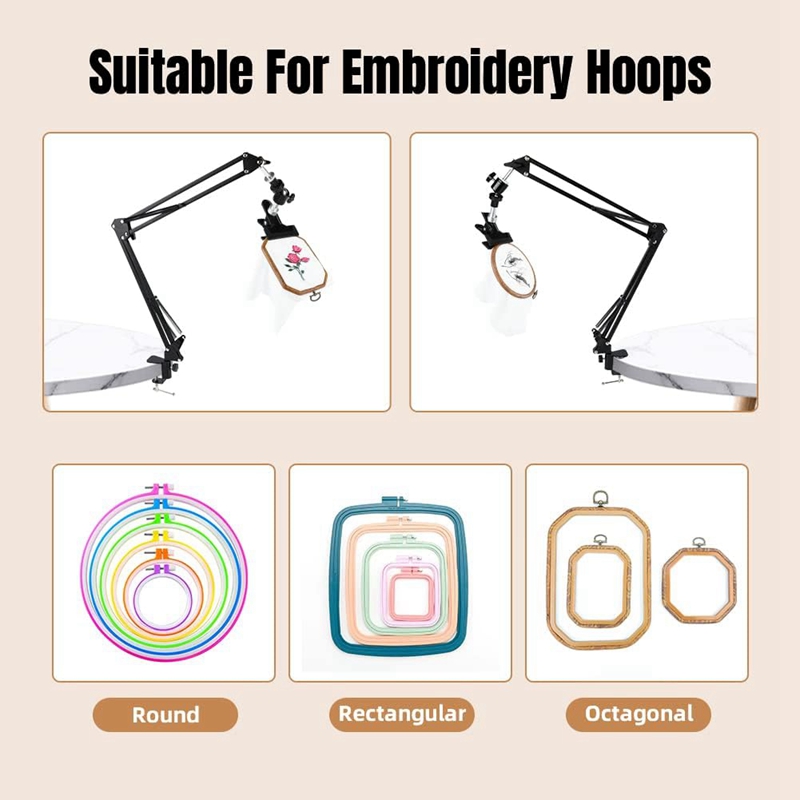 자수틀 크로스스티치 스탠드: 조절 가능한 금속 회전 자 - Embroidery Hoop Stand 리뷰 및 가격
