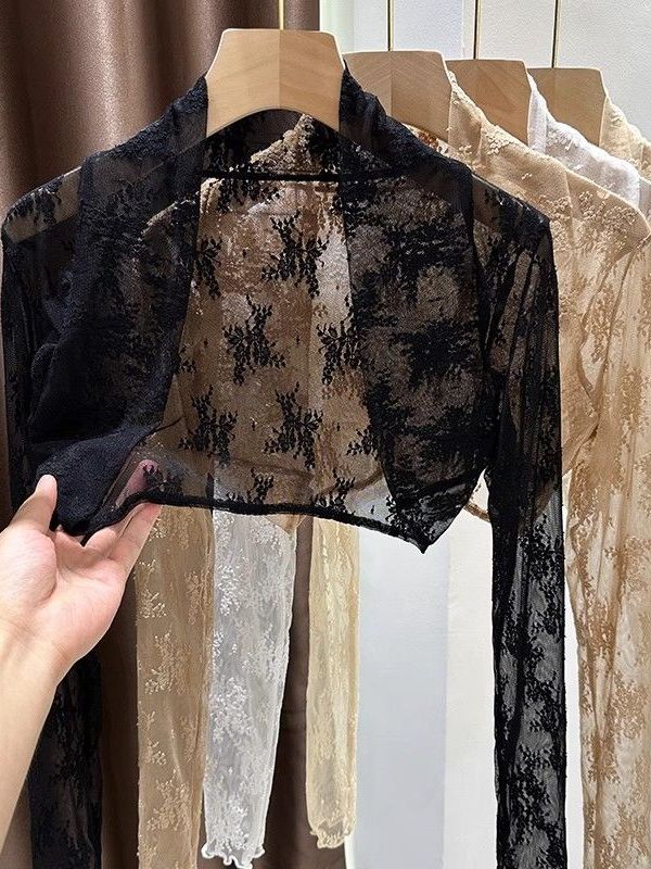 2025 신상 레이스 자수 햇빛 가리개 반팔 가디건 스 - Embroidery Cardigan 리뷰 및 가격